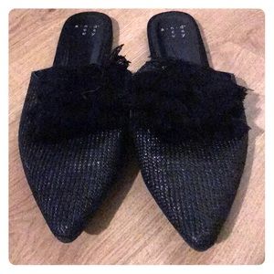 A New Day Black Tassel Mules